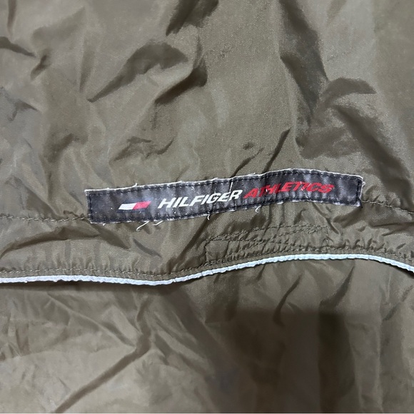 Tommy Hilfiger Men's XL Olive Green Windbreaker Jacket Retro Preppy - Picture 7 of 16